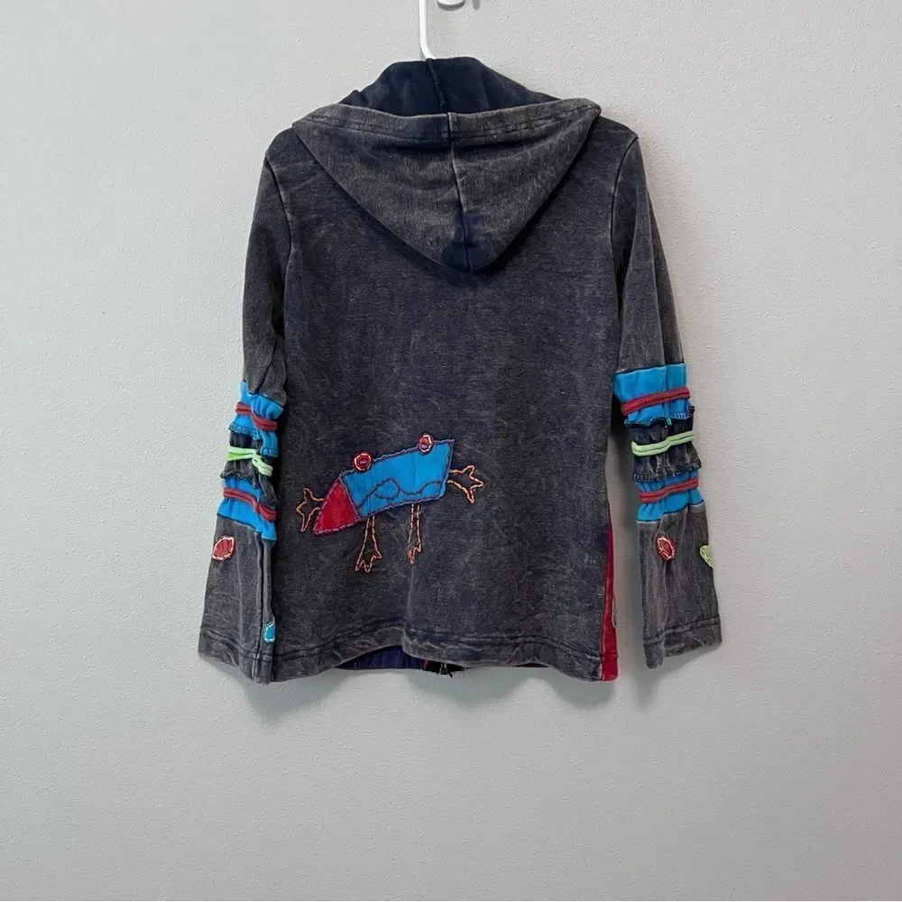 Rising International Long Sleeve Zip Up Hoodie Size L 10/12